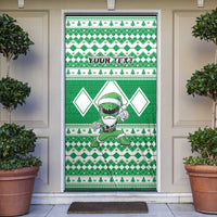 Personalized Power Green Ranger Santa Claus Door Cover Funny Christmas - Wonder Print Shop