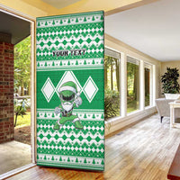 Personalized Power Green Ranger Santa Claus Door Cover Funny Christmas - Wonder Print Shop