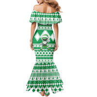 Personalized Power Green Ranger Santa Claus Family Matching Mermaid Dress and Hawaiian Shirt Funny Christmas - Wonder Print Shop