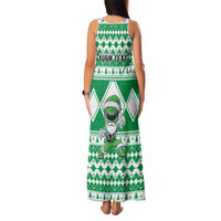 Personalized Power Green Ranger Santa Claus Family Matching Tank Maxi Dress and Hawaiian Shirt Funny Christmas - Wonder Print Shop