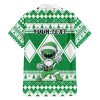 Personalized Power Green Ranger Santa Claus Hawaiian Shirt Funny Christmas - Wonder Print Shop