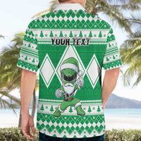 Personalized Power Green Ranger Santa Claus Hawaiian Shirt Funny Christmas - Wonder Print Shop