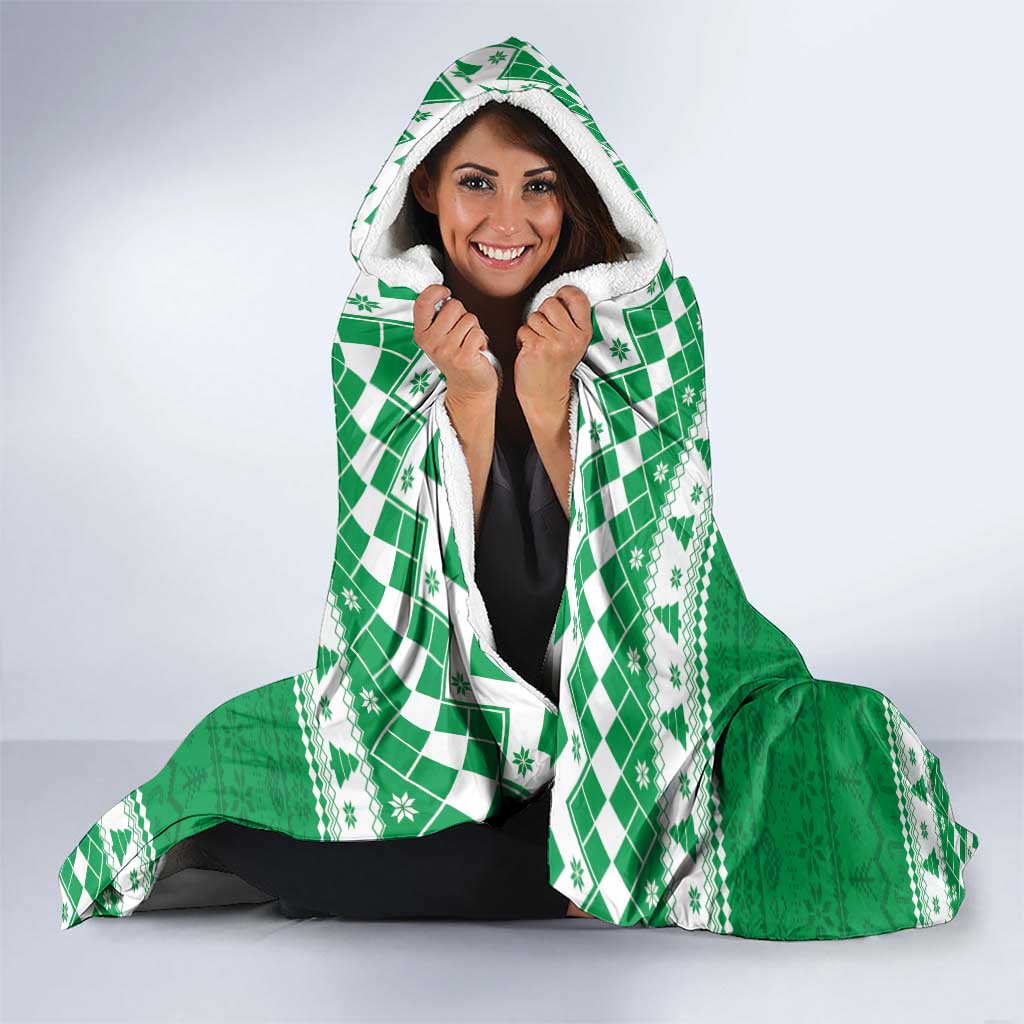 Power Green Ranger Santa Claus Hooded Blanket Funny Christmas - Wonder Print Shop
