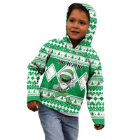 Personalized Power Green Ranger Santa Claus Kid Hoodie Funny Christmas - Wonder Print Shop