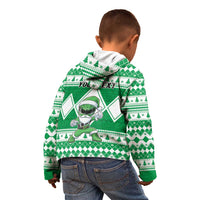 Personalized Power Green Ranger Santa Claus Kid Hoodie Funny Christmas - Wonder Print Shop