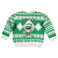 Power Green Ranger Santa Claus Kid Ugly Christmas Sweater Funny Christmas - Wonder Print Shop