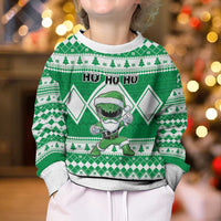 Power Green Ranger Santa Claus Kid Ugly Christmas Sweater Funny Christmas - Wonder Print Shop