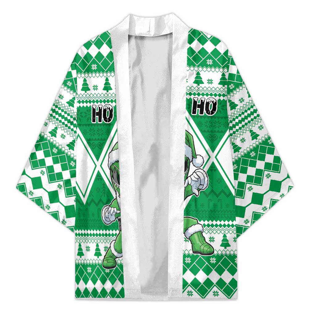 Personalized Power Green Ranger Santa Claus Kimono Funny Christmas - Wonder Print Shop