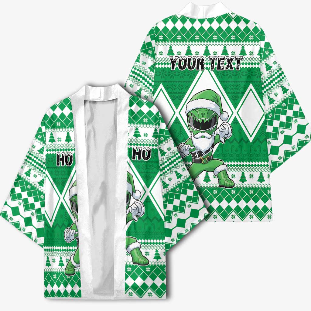 Personalized Power Green Ranger Santa Claus Kimono Funny Christmas - Wonder Print Shop