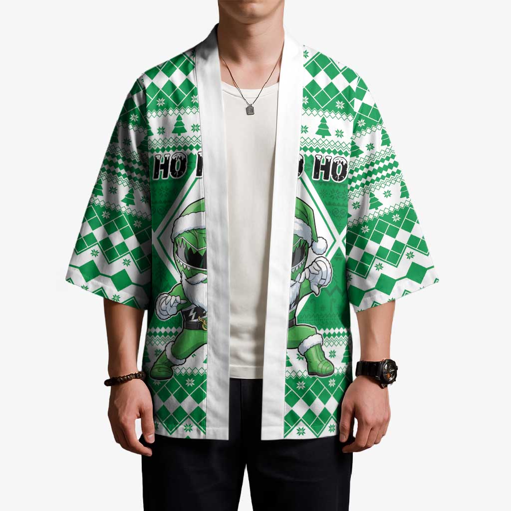 Personalized Power Green Ranger Santa Claus Kimono Funny Christmas - Wonder Print Shop