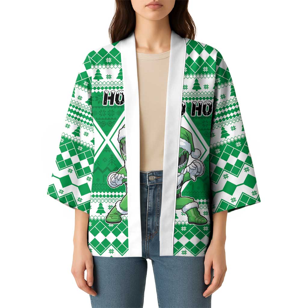 Personalized Power Green Ranger Santa Claus Kimono Funny Christmas - Wonder Print Shop