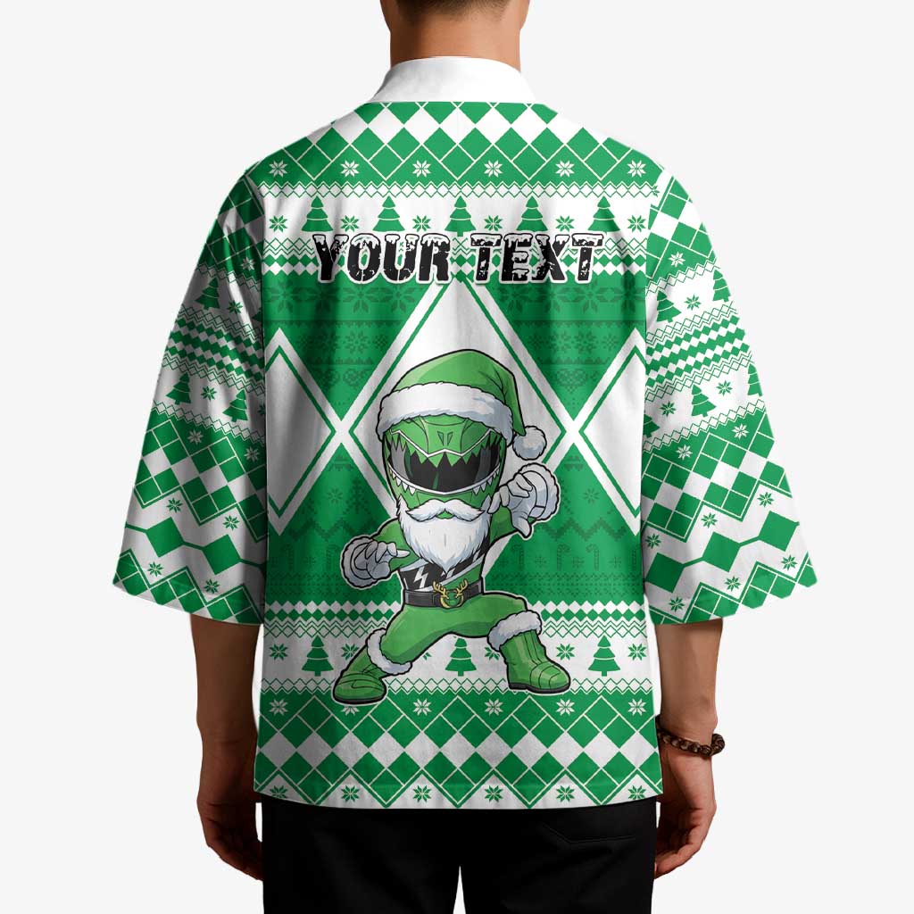 Personalized Power Green Ranger Santa Claus Kimono Funny Christmas - Wonder Print Shop