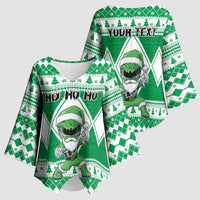 Personalized Power Green Ranger Santa Claus Kimono Sleeve Blouse Funny Christmas - Wonder Print Shop