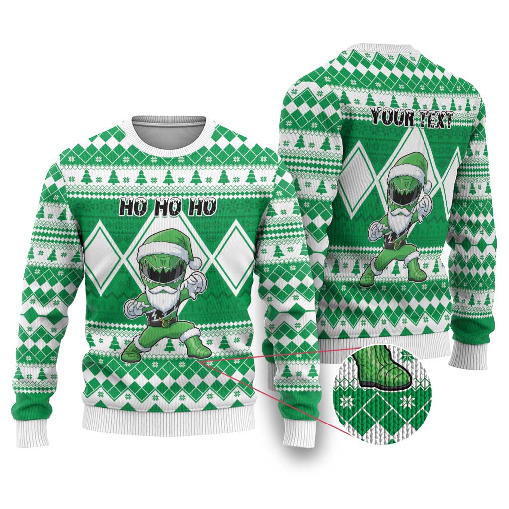 Power Green Ranger Santa Claus Ugly Christmas Sweater Funny Christmas - Wonder Print Shop