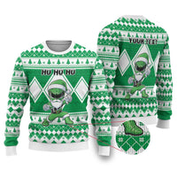 Power Green Ranger Santa Claus Ugly Christmas Sweater Funny Christmas - Wonder Print Shop