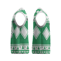 Power Green Ranger Santa Claus Christmas Knitted V-Neck Vest Funny Christmas - Wonder Print Shop