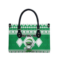 Power Green Ranger Santa Claus Leather Bag Funny Christmas - Wonder Print Shop