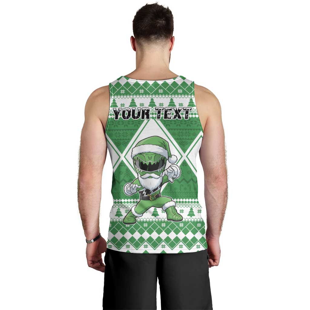 Personalized Power Green Ranger Santa Claus Men Tank Top Funny Christmas - Wonder Print Shop