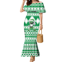 Personalized Power Green Ranger Santa Claus Mermaid Dress Funny Christmas - Wonder Print Shop