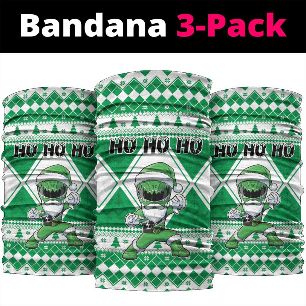 Power Green Ranger Santa Claus Neck Gaiter Funny Christmas - Wonder Print Shop