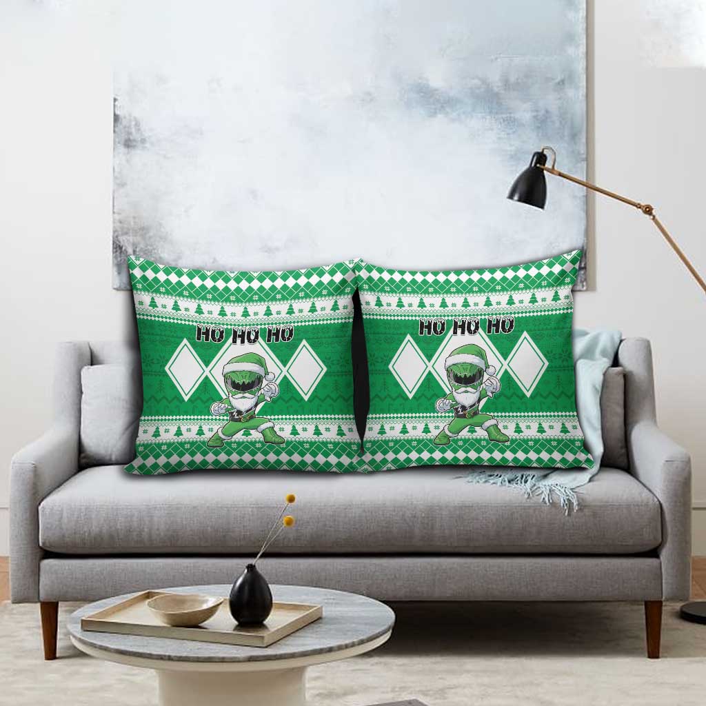 Power Green Ranger Santa Claus Pillow Cover Funny Christmas - Wonder Print Shop