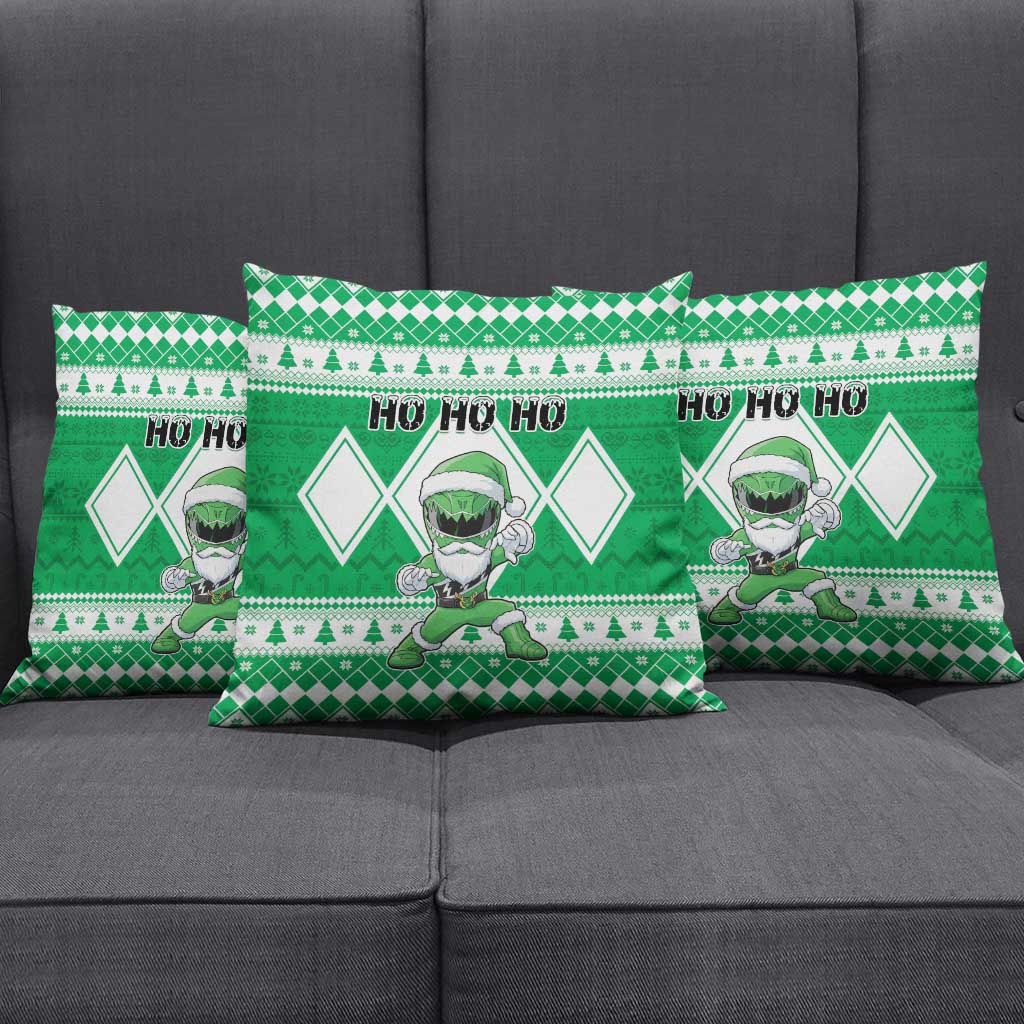 Power Green Ranger Santa Claus Pillow Cover Funny Christmas - Wonder Print Shop