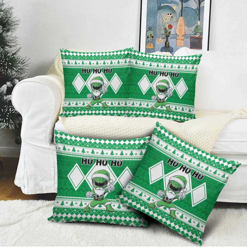 Power Green Ranger Santa Claus Pillow Cover Funny Christmas - Wonder Print Shop