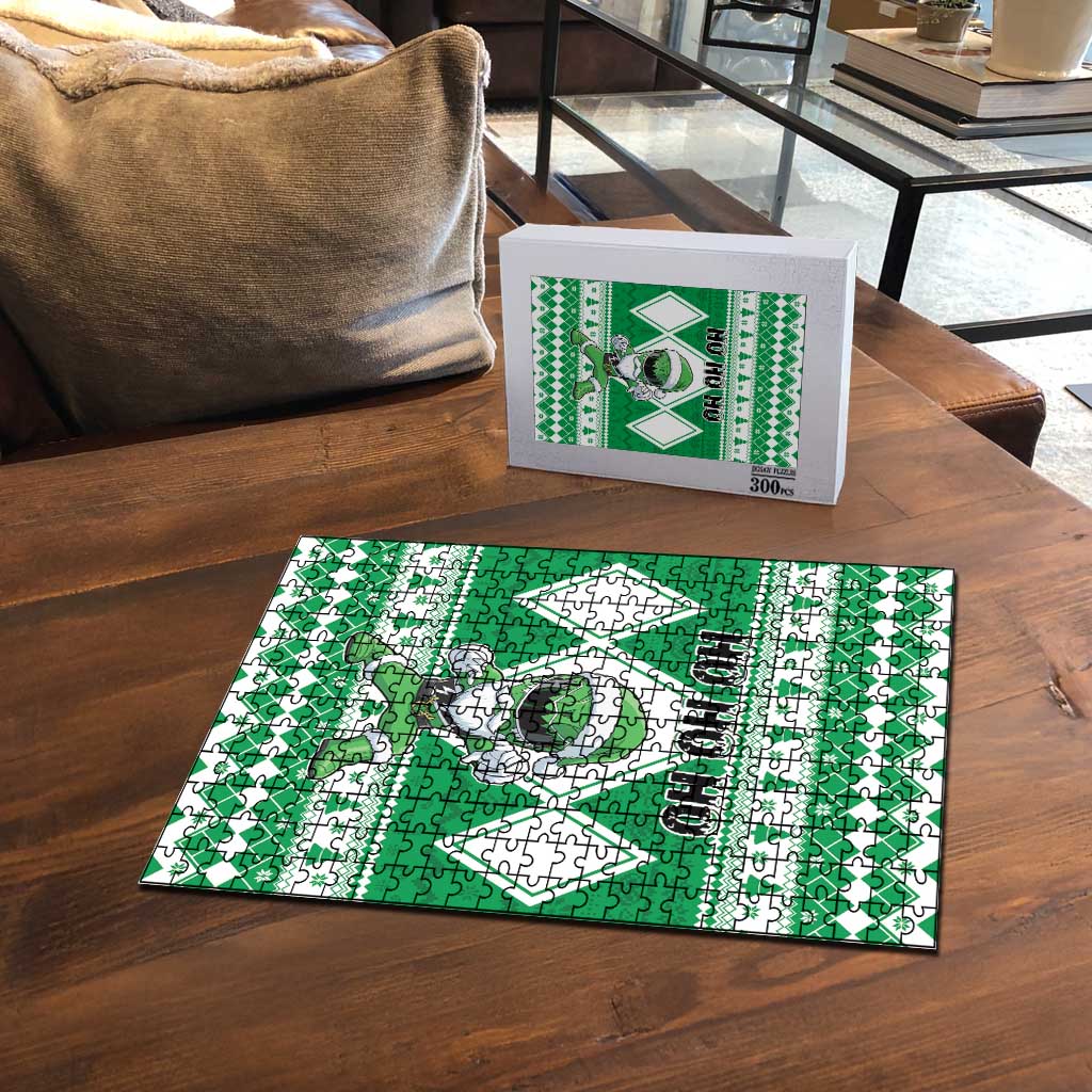 Power Green Ranger Santa Claus Puzzle Funny Christmas - Wonder Print Shop