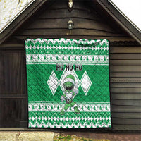 Power Green Ranger Santa Claus Quilt Funny Christmas - Wonder Print Shop