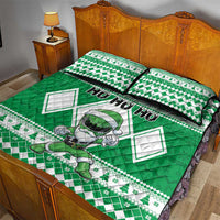 Power Green Ranger Santa Claus Quilt Bed Set Funny Christmas - Wonder Print Shop