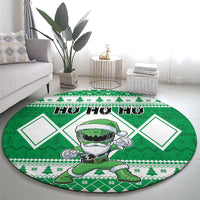 Power Green Ranger Santa Claus Round Carpet Funny Christmas - Wonder Print Shop