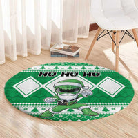 Power Green Ranger Santa Claus Round Carpet Funny Christmas - Wonder Print Shop