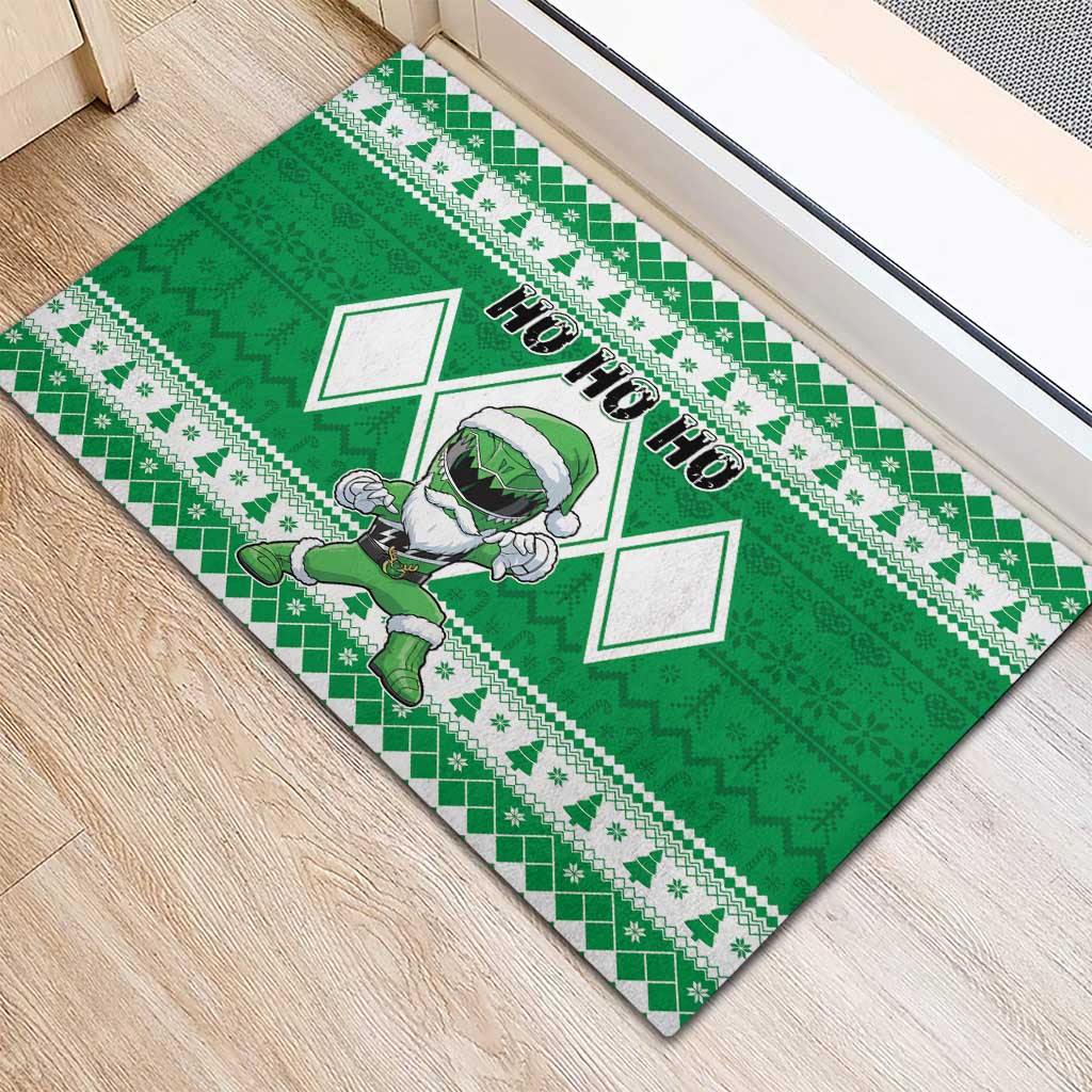 Power Green Ranger Santa Claus Rubber Doormat Funny Christmas - Wonder Print Shop