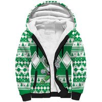 Personalized Power Green Ranger Santa Claus Sherpa Hoodie Funny Christmas - Wonder Print Shop