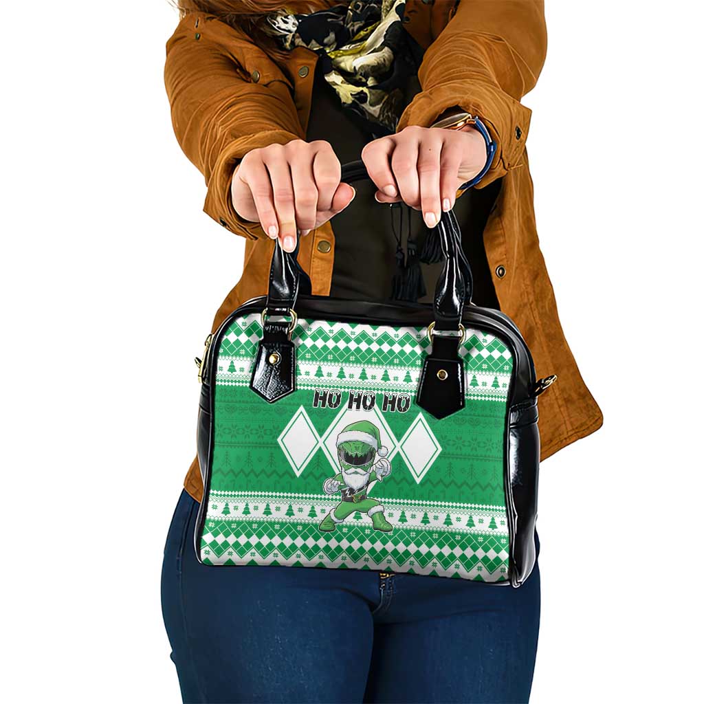 Power Green Ranger Santa Claus Shoulder Handbag Funny Christmas - Wonder Print Shop