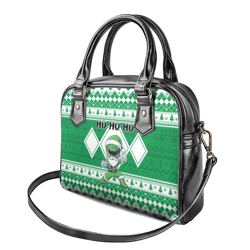 Power Green Ranger Santa Claus Shoulder Handbag Funny Christmas - Wonder Print Shop