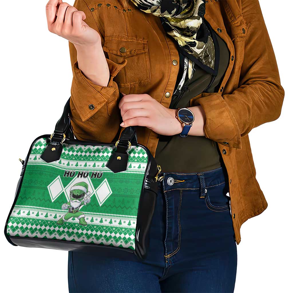 Power Green Ranger Santa Claus Shoulder Handbag Funny Christmas - Wonder Print Shop