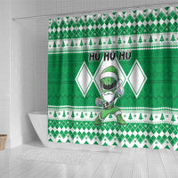 Power Green Ranger Santa Claus Shower Curtain Funny Christmas - Wonder Print Shop