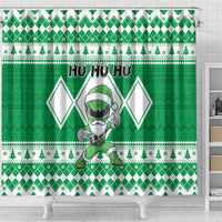 Power Green Ranger Santa Claus Shower Curtain Funny Christmas - Wonder Print Shop