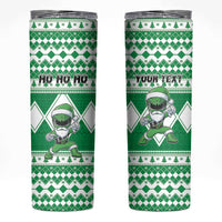 Personalized Power Green Ranger Santa Claus Skinny Tumbler Funny Christmas - Wonder Print Shop