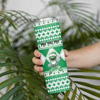 Personalized Power Green Ranger Santa Claus Skinny Tumbler Funny Christmas - Wonder Print Shop