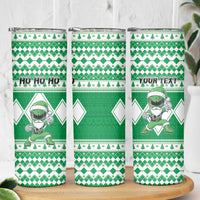 Personalized Power Green Ranger Santa Claus Skinny Tumbler Funny Christmas - Wonder Print Shop