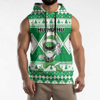 Personalized Power Green Ranger Santa Claus Sleeveless Hoodie Funny Christmas - Wonder Print Shop