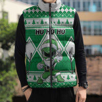 Personalized Power Green Ranger Santa Claus Sleeveless Puffer Jacket Funny Christmas - Wonder Print Shop