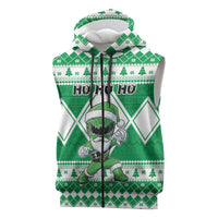 Personalized Power Green Ranger Santa Claus Sleeveless Zip Hoodie Funny Christmas - Wonder Print Shop