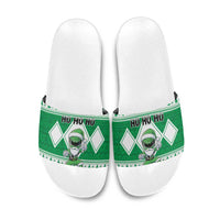 Power Green Ranger Santa Claus Slide Sandals Funny Christmas - Wonder Print Shop