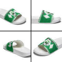 Power Green Ranger Santa Claus Slide Sandals Funny Christmas - Wonder Print Shop