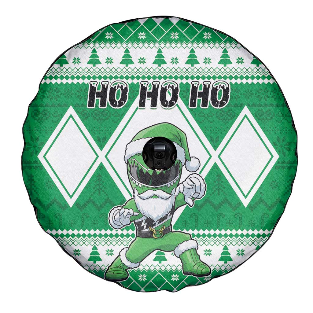 Power Green Ranger Santa Claus Spare Tire Cover Funny Christmas - Wonder Print Shop