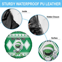 Power Green Ranger Santa Claus Spare Tire Cover Funny Christmas - Wonder Print Shop