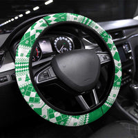 Power Green Ranger Santa Claus Steering Wheel Cover Funny Christmas - Wonder Print Shop